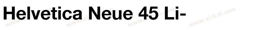 Helvetica Neue 45 Li字体转换
